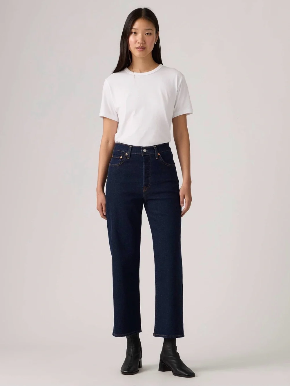 NWT Levi’s Ribcage Straight Ankle High Rise Jeans Dark Wash 28x27